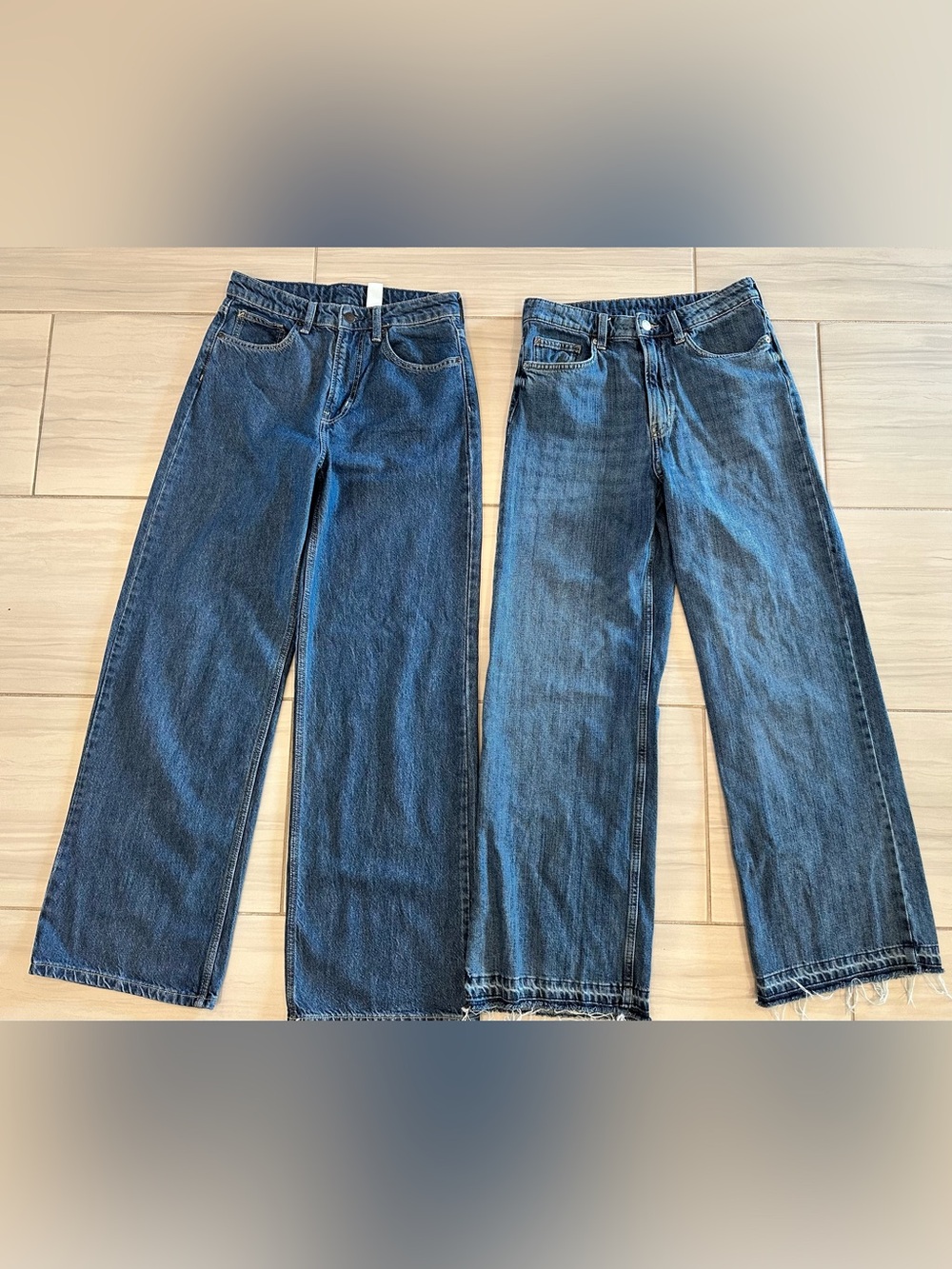 H&M Women’s Size 6 High Waist Wide Leg Jeans - 2 Pairs